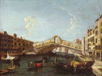 The Rialto in Venice by Giovanni Antonio Canal